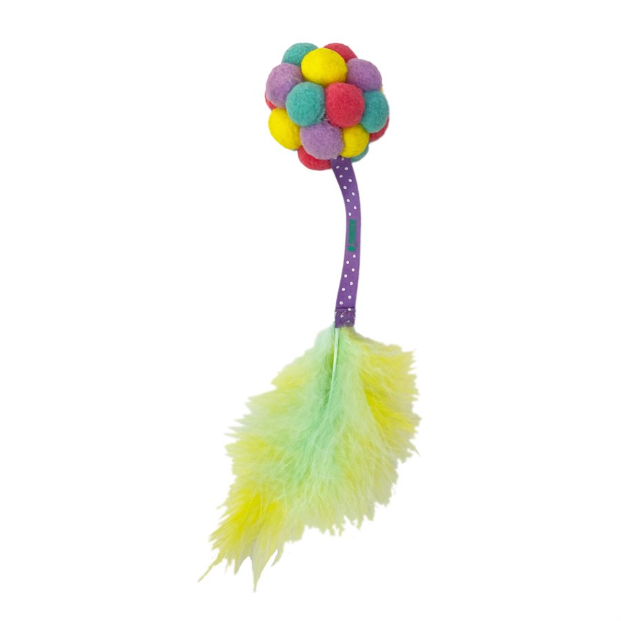 jouet pour chats ZenCatShop avec balle de bulles et plumes