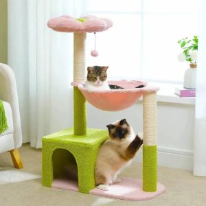 arbre à chat design floral