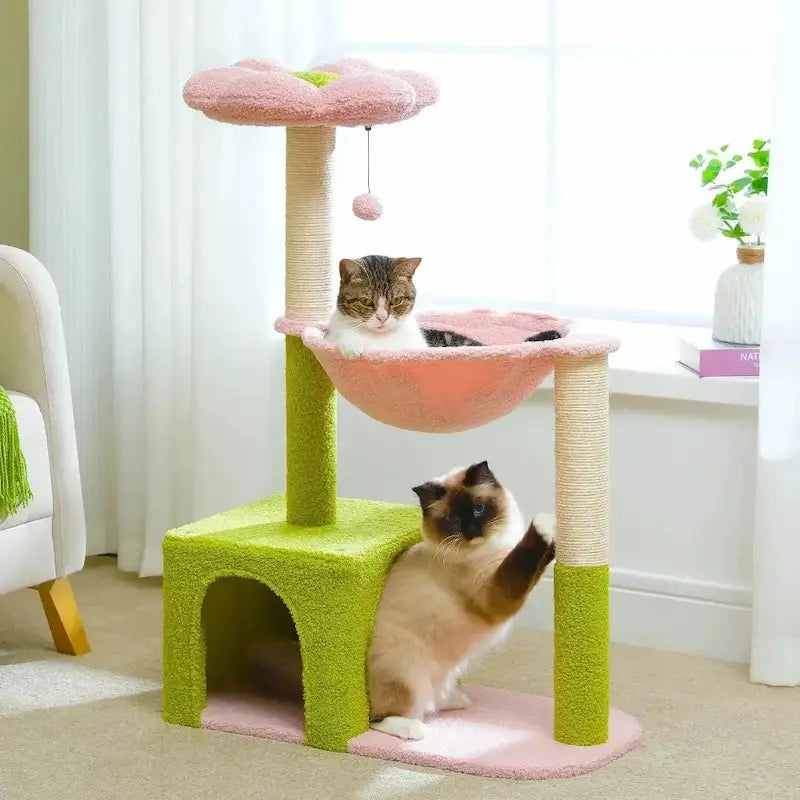 arbre à chat floral intérieur