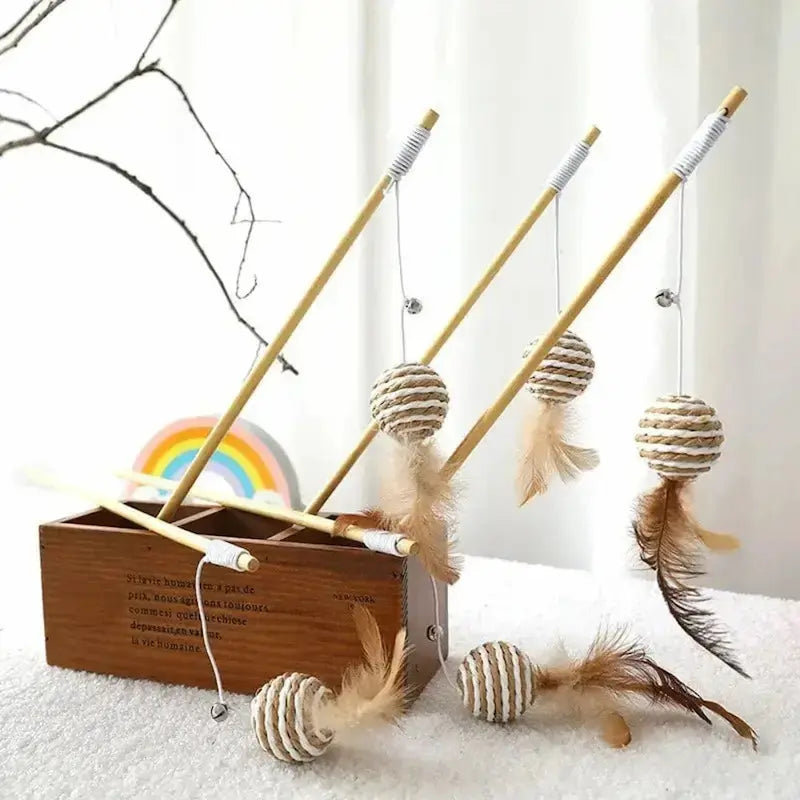jouet chat en bois