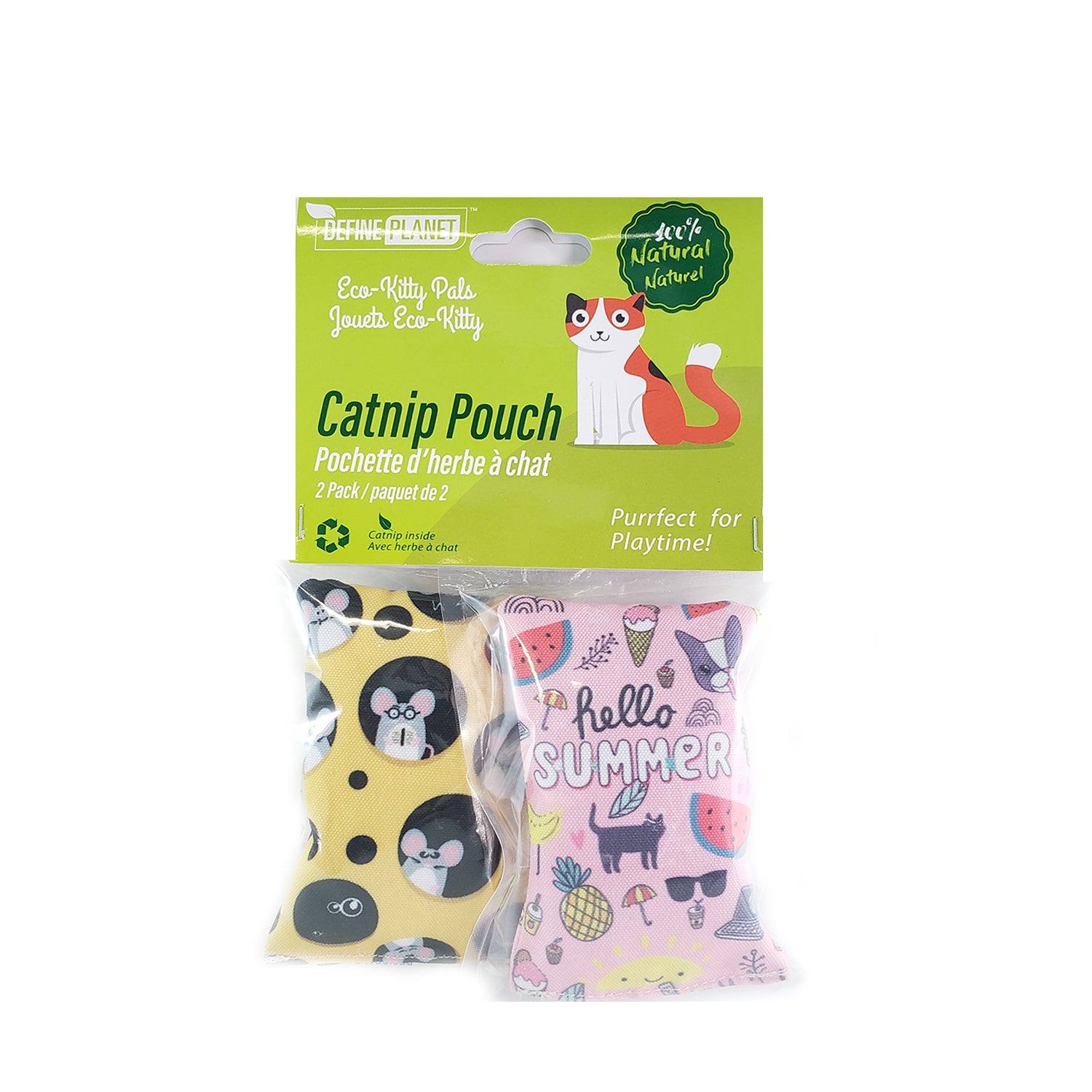 pochettes pour chats avec herbe à chat
