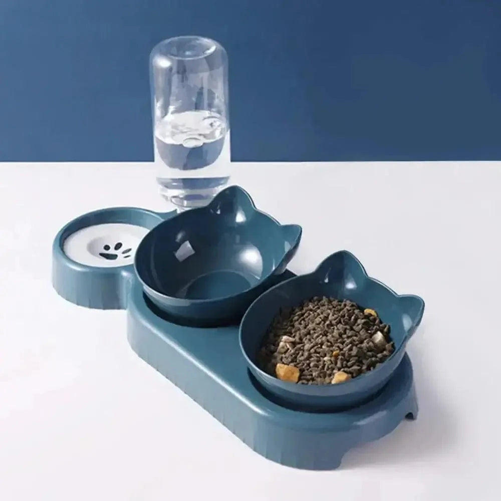 gamelle double pour chat incliné