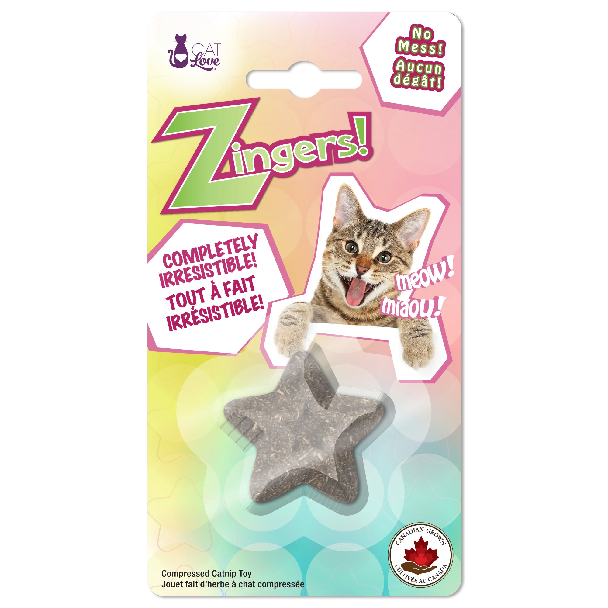 Jouet fait d'herbe à chat Zingers
