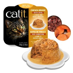 repas de poulet ZenCatShop avec foie