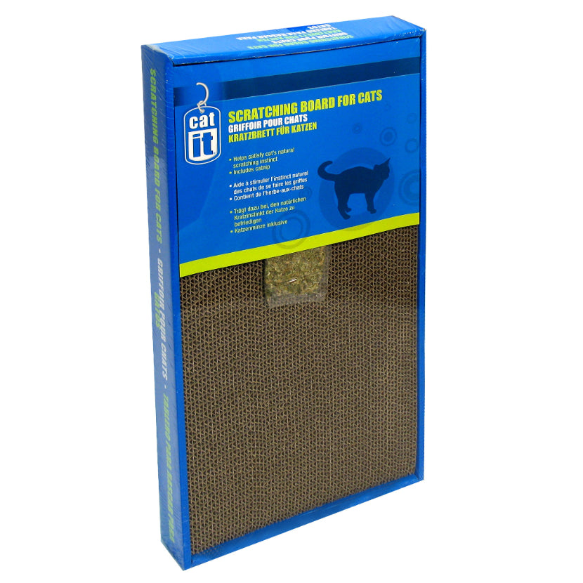 Accessoire griffoir pour chat avec herbe à chat
