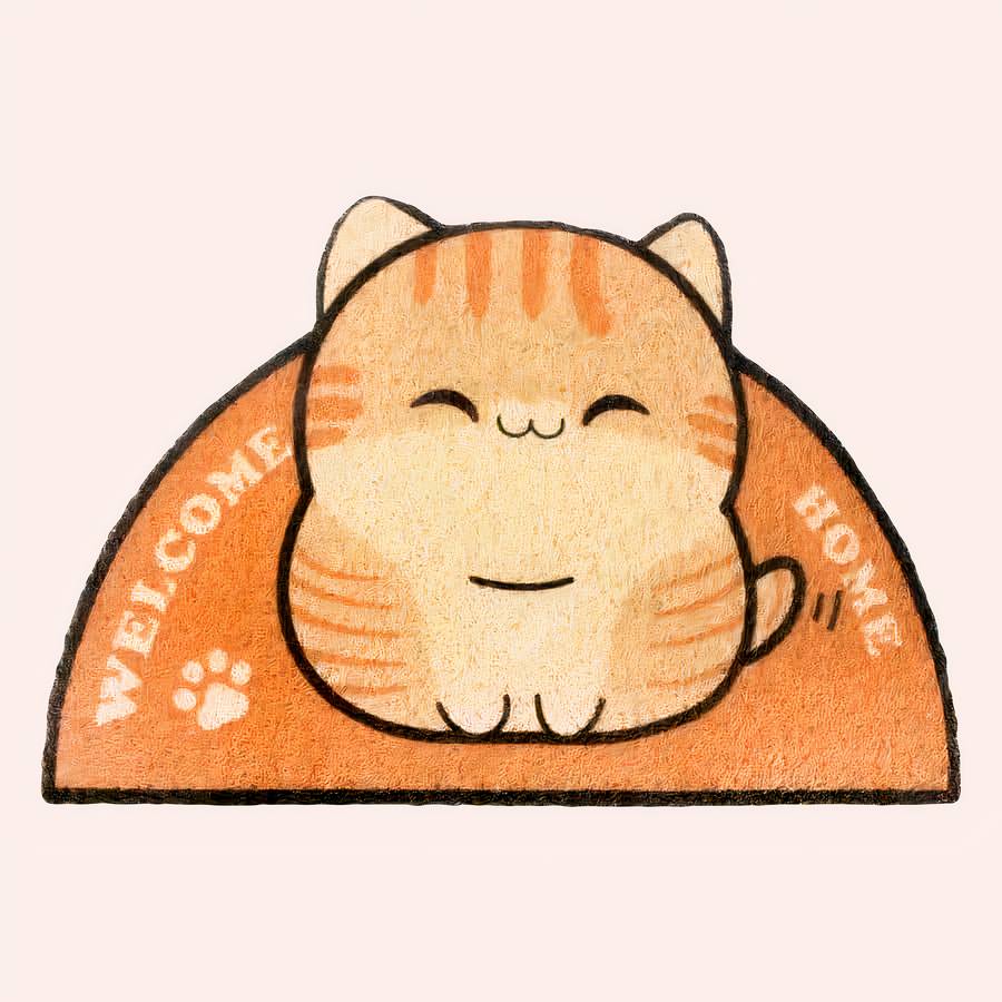 tapis de litière chat design