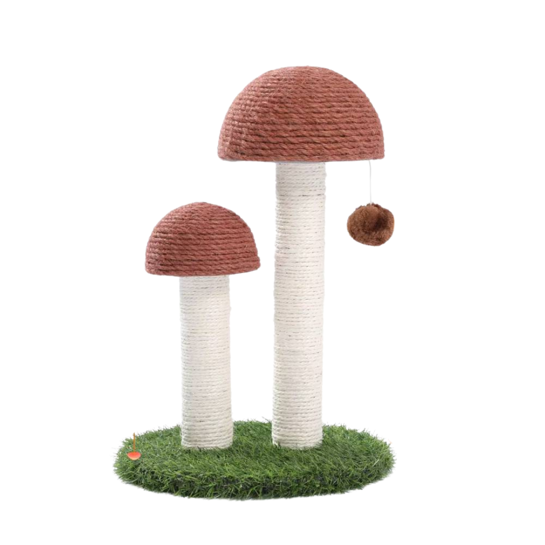 structure pour chat en forme de champignon