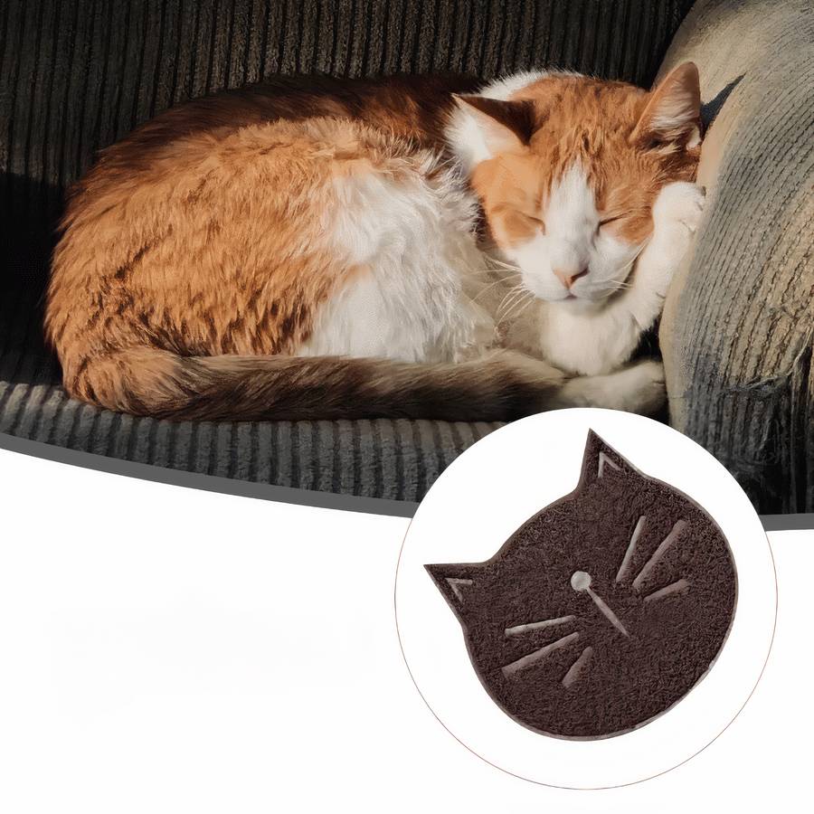 design original tapis tête de chat
