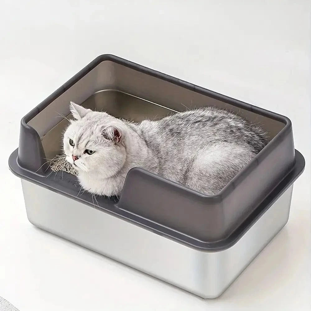 bac à litière en inox