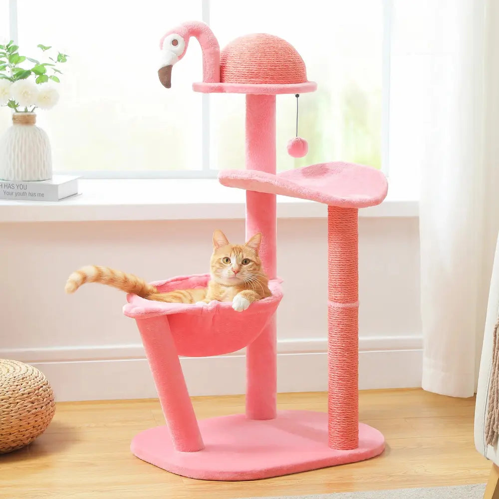 arbre à chat flamant rose