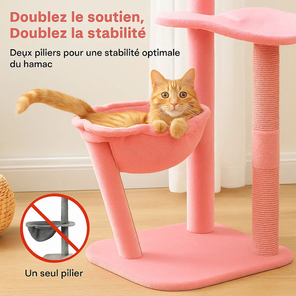 flamant rose arbre à chat