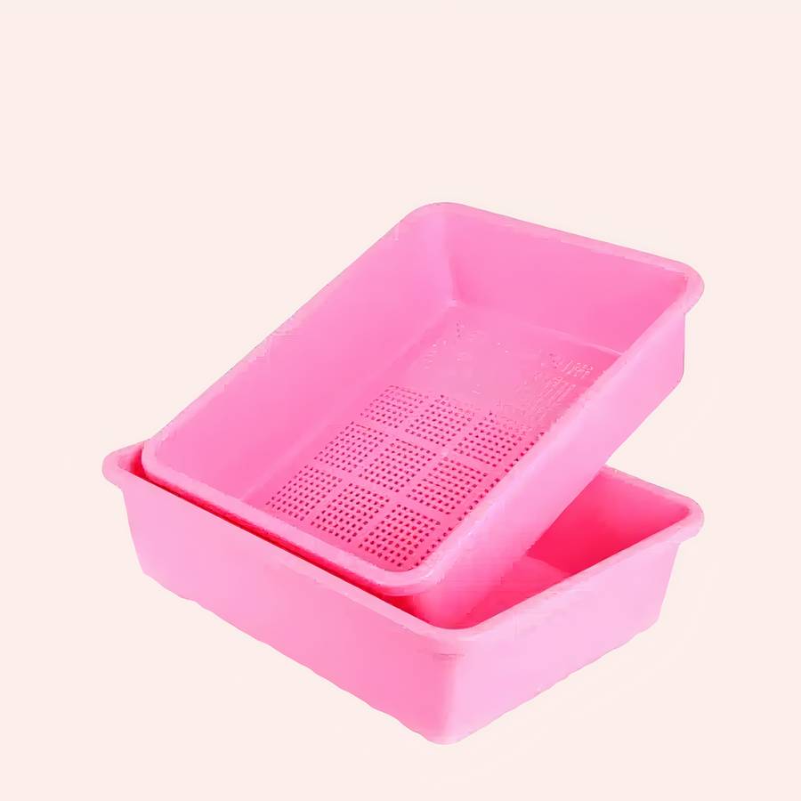 bac à litière en plastique pour chat