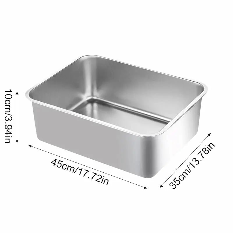 Inox bac à litière chat