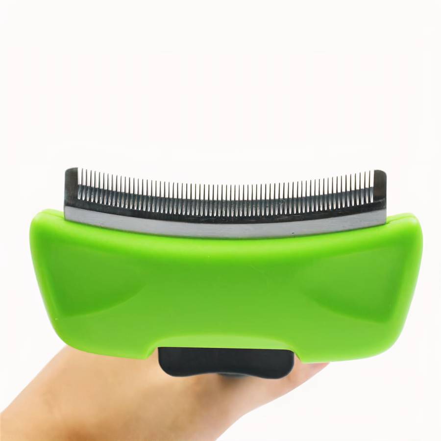 brosse ergonomique chat vert