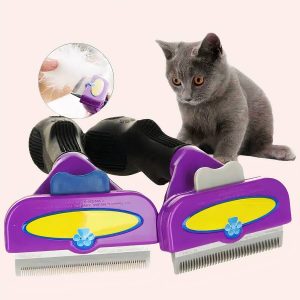 brosse de nettoyage violet chat