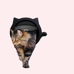 chatière en forme de tête de chat