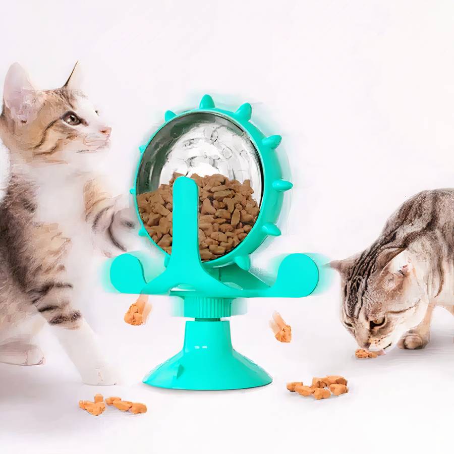 moulin rotatif croquettes chat