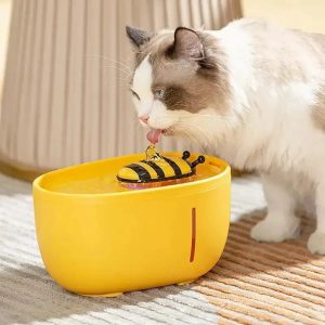 fontaine à eau abeille pour chat