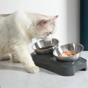 gamelle chat surélevée inox