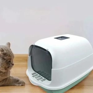 litière chat fermée