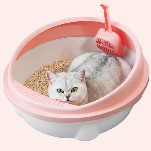 litière chat plastique ronde
