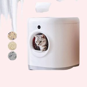 litière pour chat design machine à laver