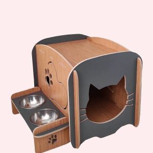 maison chat en bois