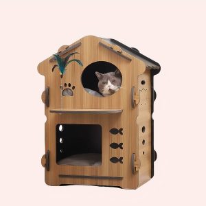 maison en bois pour chat