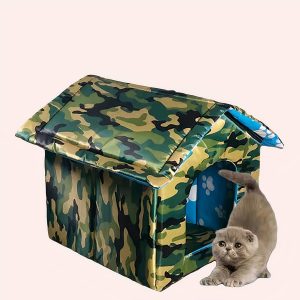 maison pour chat camouflage