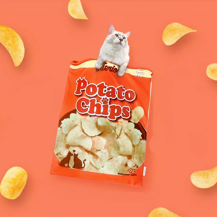 panier design chips pour chat