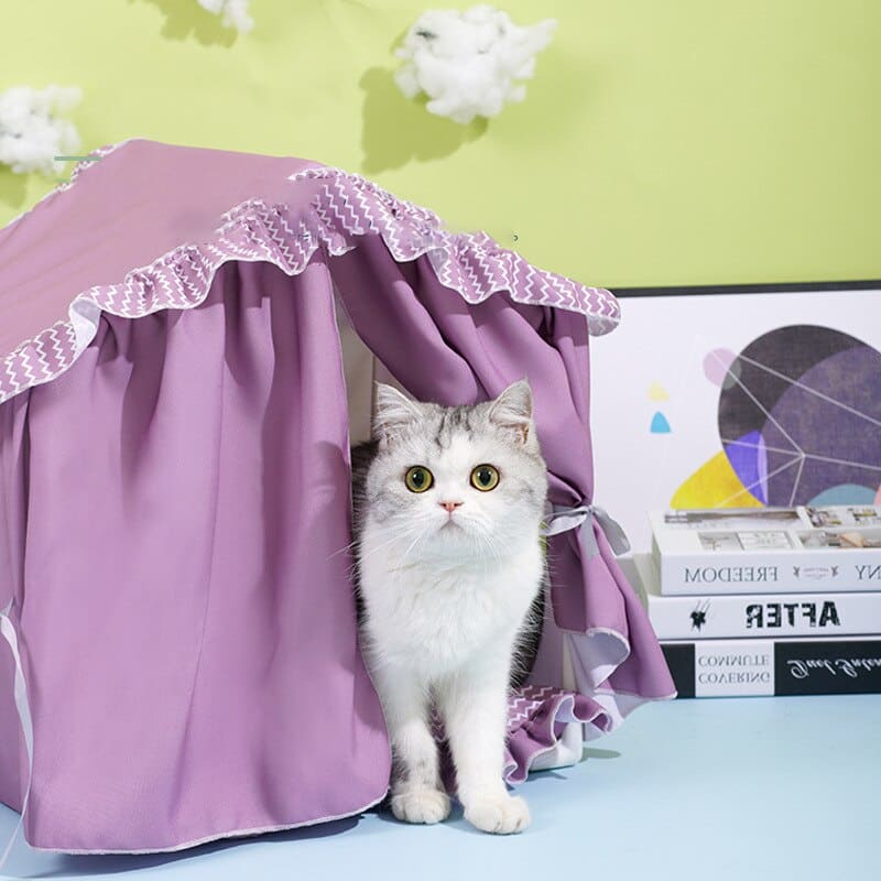 lit pour chat en dentelle