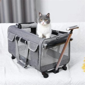 sac de transport à roulettes pour chat