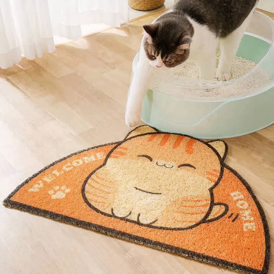 tapis design litière chat