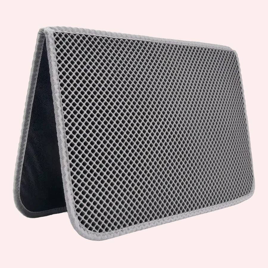 Tapis de litière chat gris